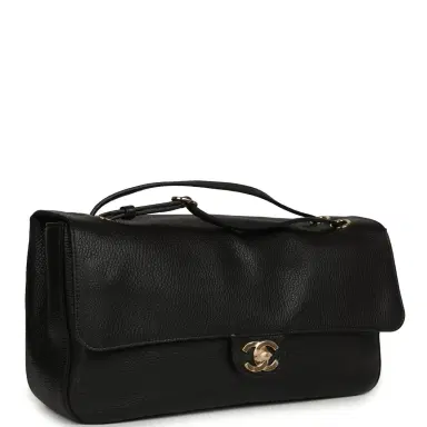Chanel Chanel Maxi "Souplissimo" Small Flap Bag Black Grained Calfskin Gold Hardware | Thumbnail 2 Chanel Chanel Maxi "Souplissimo" Small Flap Bag Black Grained Calfskin Gold Hardware | Thumbnail 2