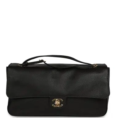 Chanel Chanel Maxi "Souplissimo" Small Flap Bag Black Grained Calfskin Gold Hardware | Thumbnail 1 Chanel Chanel Maxi "Souplissimo" Small Flap Bag Black Grained Calfskin Gold Hardware | Thumbnail 1