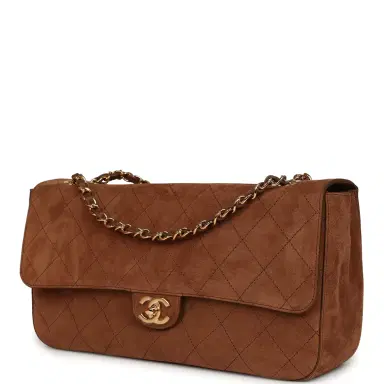 Chanel Chanel Maxi "Souplissimo" Small Flap Bag Camel Suede Gold Hardware | Thumbnail 5 Chanel Chanel Maxi "Souplissimo" Small Flap Bag Camel Suede Gold Hardware | Thumbnail 5