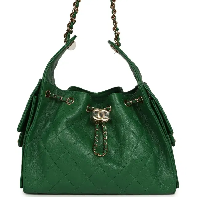 Chanel Small 25 Hobo Bag Green Caviar Gold Hardware Chanel Small 25 Hobo Bag Green Caviar Gold Hardware
