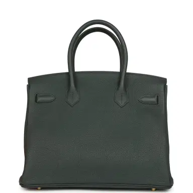 HERMÈS Hermes Birkin 30 Vert Mangrove Togo Gold Hardware | Thumbnail 4 HERMÈS Hermes Birkin 30 Vert Mangrove Togo Gold Hardware | Thumbnail 4