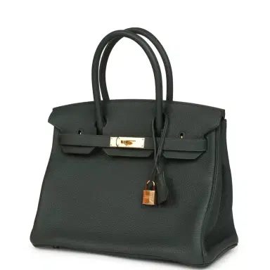 HERMÈS Hermes Birkin 30 Vert Mangrove Togo Gold Hardware | Thumbnail 5 HERMÈS Hermes Birkin 30 Vert Mangrove Togo Gold Hardware | Thumbnail 5