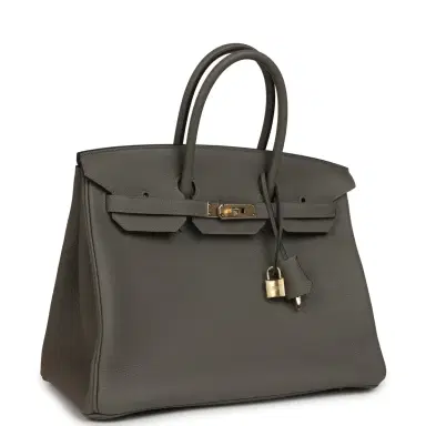 HERMÈS Hermes Birkin 35 Gris Meyer Togo Permabrass Hardware | Thumbnail 2 HERMÈS Hermes Birkin 35 Gris Meyer Togo Permabrass Hardware | Thumbnail 2