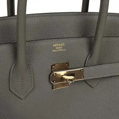 HERMÈS Hermes Birkin 35 Gris Meyer Togo Permabrass Hardware | Thumbnail 7 HERMÈS Hermes Birkin 35 Gris Meyer Togo Permabrass Hardware | Thumbnail 7