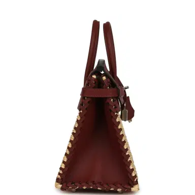 HERMÈS Hermes Picnic Birkin 25 Rouge H Swift Palladium Hardware | Thumbnail 3 HERMÈS Hermes Picnic Birkin 25 Rouge H Swift Palladium Hardware | Thumbnail 3