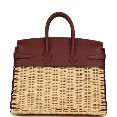 HERMÈS Hermes Picnic Birkin 25 Rouge H Swift Palladium Hardware | Thumbnail 4 HERMÈS Hermes Picnic Birkin 25 Rouge H Swift Palladium Hardware | Thumbnail 4