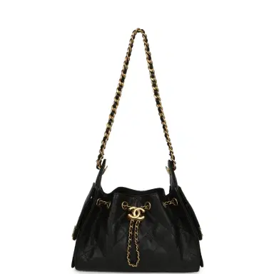 Chanel Pre-owned Chanel Mini 25 Hobo Bag Black Caviar Antique Gold Hardware | Thumbnail 7 Chanel Pre-owned Chanel Mini 25 Hobo Bag Black Caviar Antique Gold Hardware | Thumbnail 7
