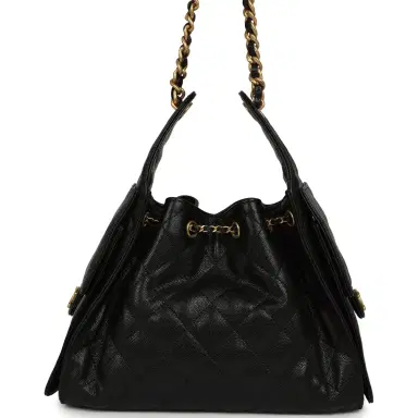 Chanel Pre-owned Chanel Small 25 Hobo Bag Black Caviar Antique Gold Hardware | Thumbnail 4 Chanel Pre-owned Chanel Small 25 Hobo Bag Black Caviar Antique Gold Hardware | Thumbnail 4