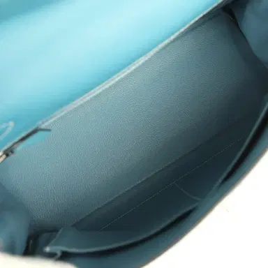 HERMÈS Vintage Hermes Kelly Retourne 32 Blue Jean Togo Palladium Hardware | Thumbnail 8 HERMÈS Vintage Hermes Kelly Retourne 32 Blue Jean Togo Palladium Hardware | Thumbnail 8