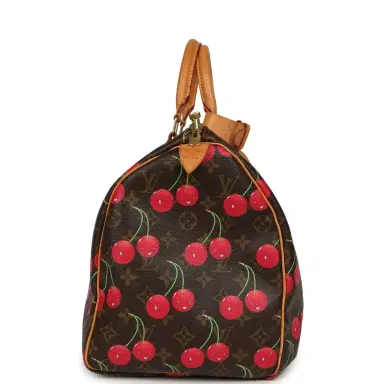Louis Vuitton Vintage Louis Vuitton x Takashi Murkami Cheries Keepall 45 Brown and Red Cherry Monogram Gold Hardware | Thumbnail 3 Louis Vuitton Vintage Louis Vuitton x Takashi Murkami Cheries Keepall 45 Brown and Red Cherry Monogram Gold Hardware | Thumbnail 3