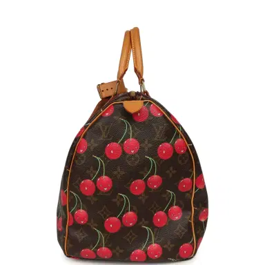 Louis Vuitton Vintage Louis Vuitton x Takashi Murkami Cheries Keepall 45 Brown and Red Cherry Monogram Gold Hardware | Thumbnail 6 Louis Vuitton Vintage Louis Vuitton x Takashi Murkami Cheries Keepall 45 Brown and Red Cherry Monogram Gold Hardware | Thumbnail 6