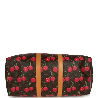 Louis Vuitton Vintage Louis Vuitton x Takashi Murkami Cheries Keepall 45 Brown and Red Cherry Monogram Gold Hardware | Thumbnail 7 Louis Vuitton Vintage Louis Vuitton x Takashi Murkami Cheries Keepall 45 Brown and Red Cherry Monogram Gold Hardware | Thumbnail 7