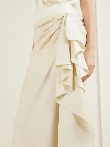 Heirlome Liliana Gathered Silk-twill Midi Skirt | Thumbnail 5 Heirlome Liliana Gathered Silk-twill Midi Skirt | Thumbnail 5