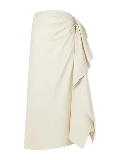 Heirlome Liliana Gathered Silk-twill Midi Skirt | Thumbnail 1 Heirlome Liliana Gathered Silk-twill Midi Skirt | Thumbnail 1