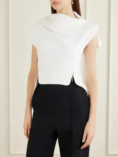 Maticevski Whirl Asymmetric Layered Crepe Top | Thumbnail 3 Maticevski Whirl Asymmetric Layered Crepe Top | Thumbnail 3