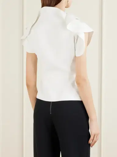 Maticevski Whirl Asymmetric Layered Crepe Top | Thumbnail 4 Maticevski Whirl Asymmetric Layered Crepe Top | Thumbnail 4