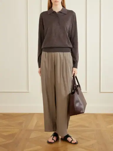Loulou de Saison Miles Cashmere Polo Sweater | Thumbnail 2 Loulou de Saison Miles Cashmere Polo Sweater | Thumbnail 2