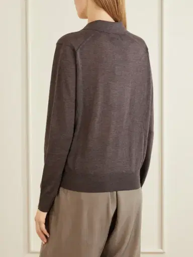 Loulou de Saison Miles Cashmere Polo Sweater | Thumbnail 3 Loulou de Saison Miles Cashmere Polo Sweater | Thumbnail 3