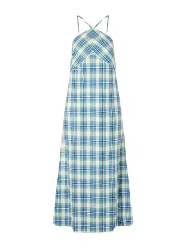 Rosie Assoulin Call Me Maybe Checked Woven Cotton Maxi Dress | Thumbnail 1 Rosie Assoulin Call Me Maybe Checked Woven Cotton Maxi Dress | Thumbnail 1