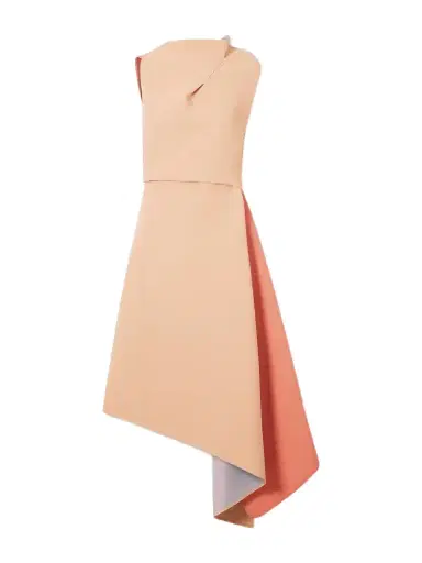Maticevski Lash Cape-effect Two-tone Faille Midi Dress | Thumbnail 1 Maticevski Lash Cape-effect Two-tone Faille Midi Dress | Thumbnail 1