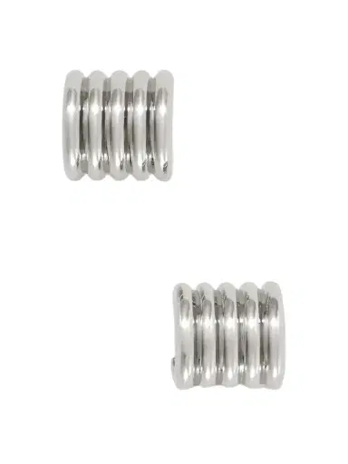 Déhanche Hollyhock Silver-toned Earrings | Thumbnail 1 Déhanche Hollyhock Silver-toned Earrings | Thumbnail 1