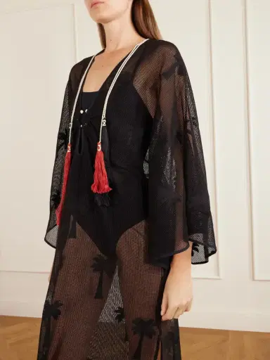 Johanna Ortiz Palm Veil Crocheted Cotton Cover-up | Thumbnail 4 Johanna Ortiz Palm Veil Crocheted Cotton Cover-up | Thumbnail 4