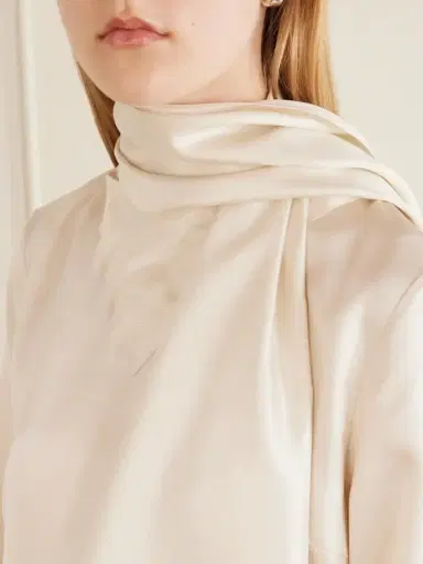 Loulou de Saison Gala Scarf-detail Silk-twill Blouse | Thumbnail 5 Loulou de Saison Gala Scarf-detail Silk-twill Blouse | Thumbnail 5