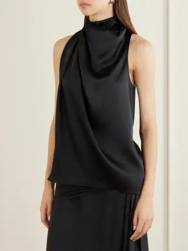 Heirlome Kate Draped Silk-satin Top | Thumbnail 3 Heirlome Kate Draped Silk-satin Top | Thumbnail 3