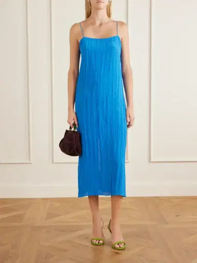 Tibi Crinkled Satin Midi Dress | Thumbnail 2 Tibi Crinkled Satin Midi Dress | Thumbnail 2