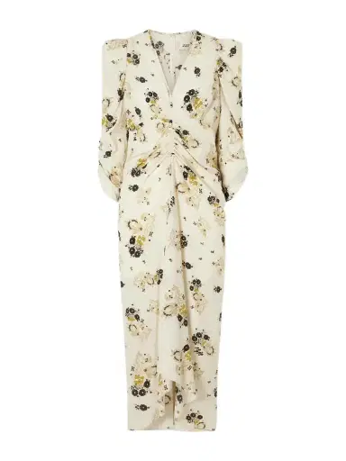 Isabel Marant Albini Gathered Floral-print Stretch-silk Midi Dress | Thumbnail 1 Isabel Marant Albini Gathered Floral-print Stretch-silk Midi Dress | Thumbnail 1