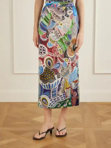 Heirlome Irene Printed Silk-organza Midi Skirt | Thumbnail 3 Heirlome Irene Printed Silk-organza Midi Skirt | Thumbnail 3