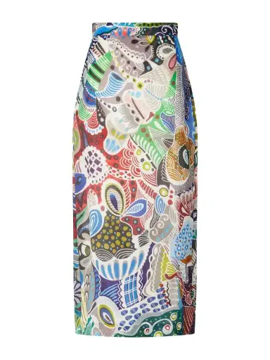 Heirlome Irene Printed Silk-organza Midi Skirt | Thumbnail 1 Heirlome Irene Printed Silk-organza Midi Skirt | Thumbnail 1