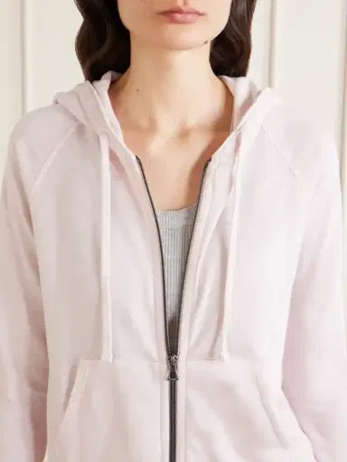 James Perse Vintage French Cotton-terry Hoodie | Thumbnail 5 James Perse Vintage French Cotton-terry Hoodie | Thumbnail 5