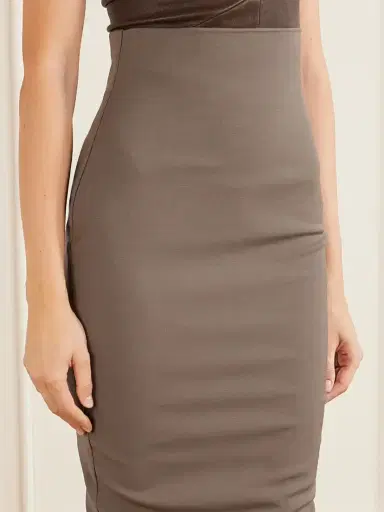 Rick Owens Dirt Pillar Stretch Wool-blend Midi Skirt | Thumbnail 4 Rick Owens Dirt Pillar Stretch Wool-blend Midi Skirt | Thumbnail 4