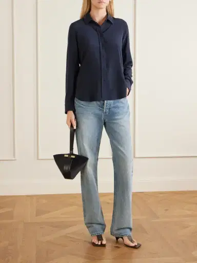 Nili Lotan Gaia Crepe De Chine Shirt | Thumbnail 2 Nili Lotan Gaia Crepe De Chine Shirt | Thumbnail 2