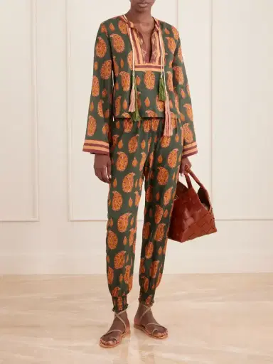 Johanna Ortiz Oasis Of The Rider Printed Cotton-voile Tapered Pants | Thumbnail 2 Johanna Ortiz Oasis Of The Rider Printed Cotton-voile Tapered Pants | Thumbnail 2