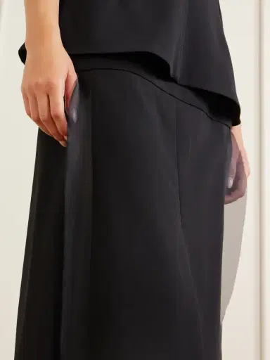 Jil Sander Satin-trimmed Wool Midi Skirt | Thumbnail 5 Jil Sander Satin-trimmed Wool Midi Skirt | Thumbnail 5