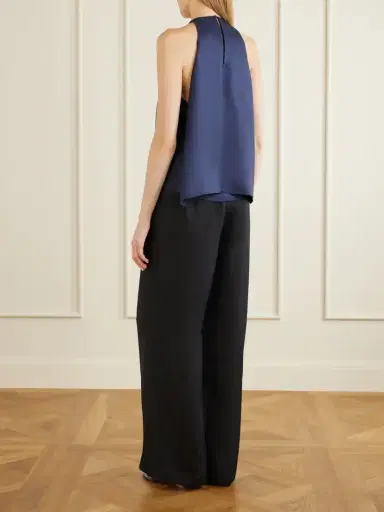Loulou de Saison Cape Silk-twill Blouse | Thumbnail 3 Loulou de Saison Cape Silk-twill Blouse | Thumbnail 3