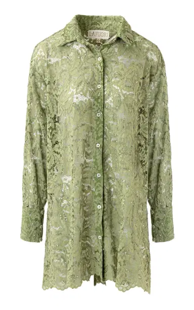 La Fuori Sage Seduction Embroidered Shirt | Thumbnail 1 La Fuori Sage Seduction Embroidered Shirt | Thumbnail 1