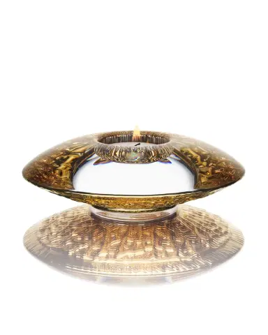 Orrefors Gold Discus Votive | Thumbnail 2 Orrefors Gold Discus Votive | Thumbnail 2