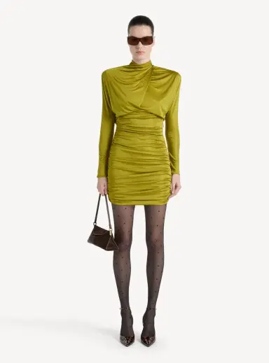 Balmain Draped flowing jersey dress | Thumbnail 2 Balmain Draped flowing jersey dress | Thumbnail 2