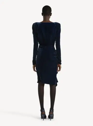 Balmain Velvet dress with lace bra and tie detail | Thumbnail 3 Balmain Velvet dress with lace bra and tie detail | Thumbnail 3