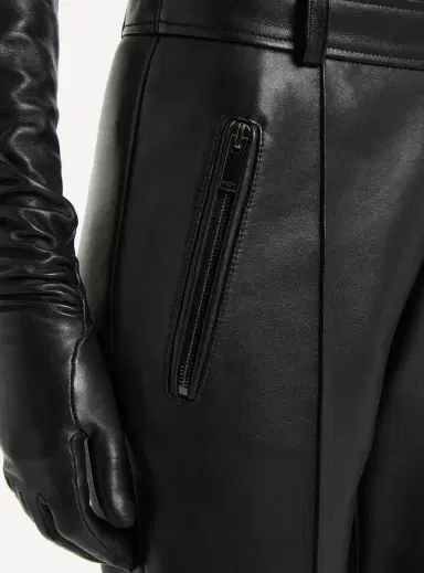 Balmain Lambskin trousers with stirrup | Thumbnail 4 Balmain Lambskin trousers with stirrup | Thumbnail 4