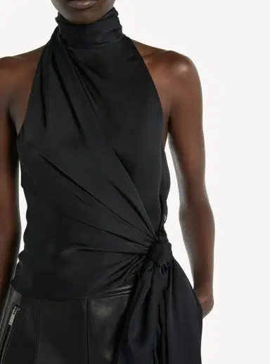 Balmain Open-back silk chiffon top | Thumbnail 4 Balmain Open-back silk chiffon top | Thumbnail 4