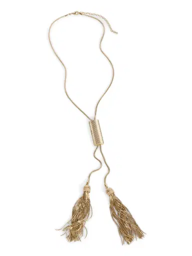 Balmain Long brass tassel necklace | Thumbnail 1 Balmain Long brass tassel necklace | Thumbnail 1