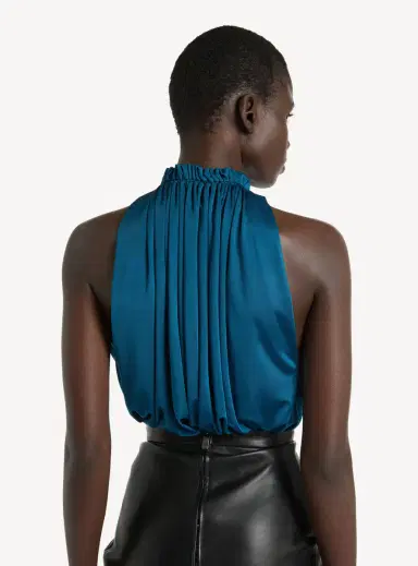 Balmain Pleated flowing jersey top | Thumbnail 3 Balmain Pleated flowing jersey top | Thumbnail 3