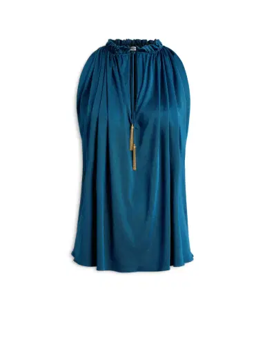 Balmain Pleated flowing jersey top | Thumbnail 1 Balmain Pleated flowing jersey top | Thumbnail 1