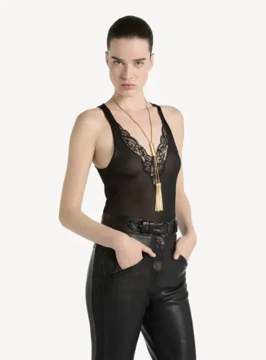 Balmain Knit vest top with lace | Thumbnail 5 Balmain Knit vest top with lace | Thumbnail 5