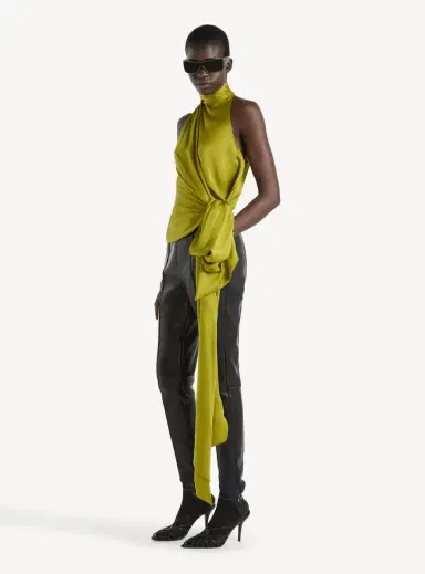 Balmain Open-back silk chiffon top | Thumbnail 3 Balmain Open-back silk chiffon top | Thumbnail 3