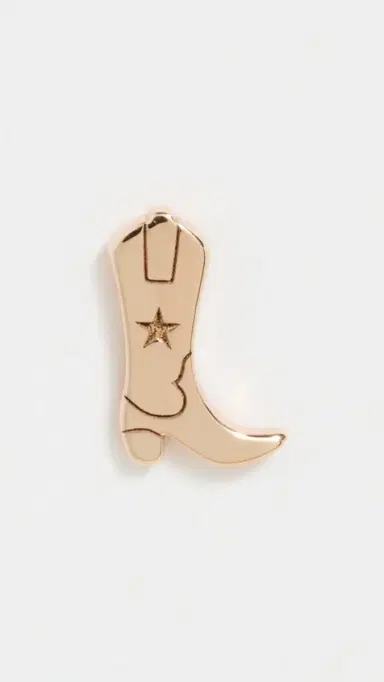 Zoë Chicco 14k Single Itty Bitty Cowboy Boot Stud 14k Yellow Gold One Size | Thumbnail 4 Zoë Chicco 14k Single Itty Bitty Cowboy Boot Stud 14k Yellow Gold One Size | Thumbnail 4